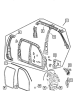 5142317AB - Body Sheet Metal Except Doors: Body Side Aperture Panel, Left for Mopar Image