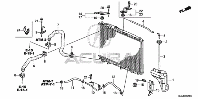 Radiator Hose - Reserve Tank for 2011 Acura RL #0