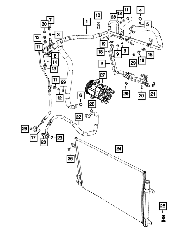 6101968 - Air Conditioners and Heaters: Hex Nut And Washer for Mopar Image