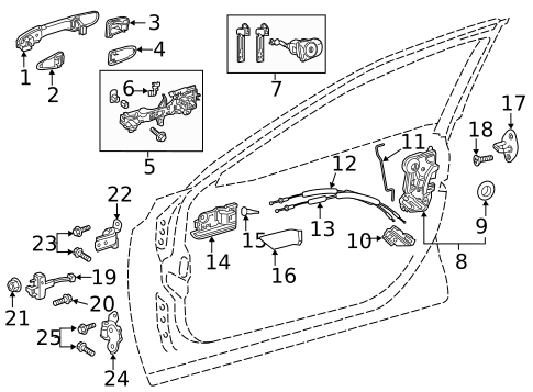 Lock & Hardware for 2022 Toyota Highlander #0