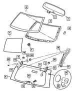 55157463AA - Body Sheet Metal Except Doors: Inside Rear View Mirror for Mopar Image