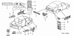 17505S5WA00 - Interior/Bumper: LABEL, WARNING for Honda Image image