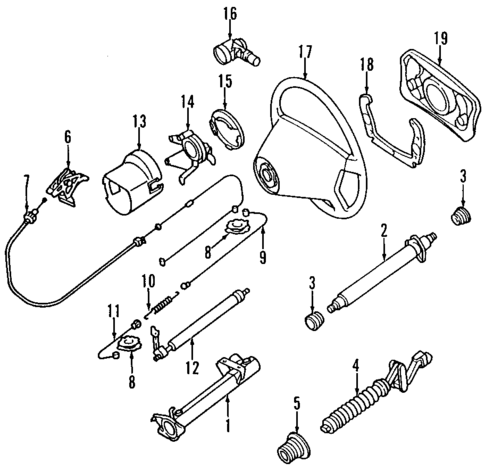 Steering Column for 2002 Mercedes-Benz CLK55 AMG #0