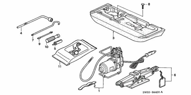 Tools - Jack for 2001 Acura NSX #0