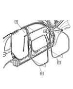 XW45XXXAB - Body Sheet Metal Except Doors: Rear Door Opening Weatherstrip, Left for Mopar Image image
