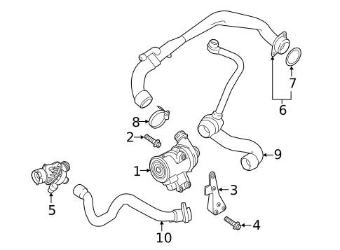 Water Pump for 2015 BMW M235i xDrive #0