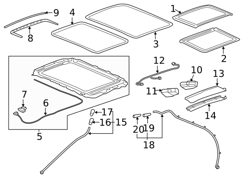 Sunroof for 2017 Cadillac XT5 #0