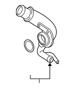 LR094419 - Cooling System: Water Inlet Tube for Land Rover: Discovery Sport, Range Rover Evoque Image