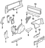 14044737 - Body: Cowl Side Panel for Chevrolet: S10 Blazer | GMC: Jimmy, Jimmy S15, Typhoon | Oldsmobile: Bravada Image