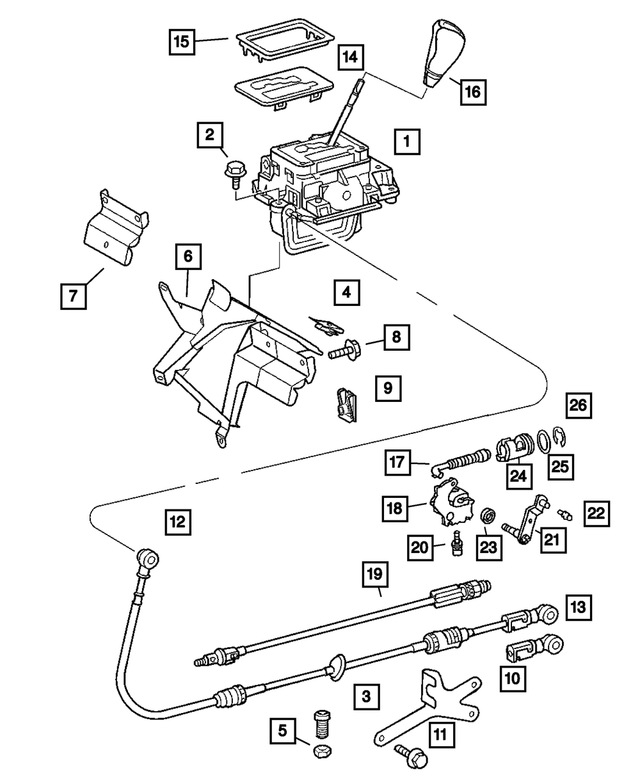 5104044AA - : Transmission Control Shift Retainer for Mopar Image