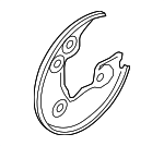 8R0615612B - Brakes: Splash Shield for Audi: A4, A4 Quattro, A5, A5 Quattro, A6, A6 Quattro, S4, S5, S6 Image