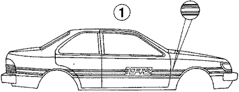 Stripe Tape for 1985 Mercury Topaz #0