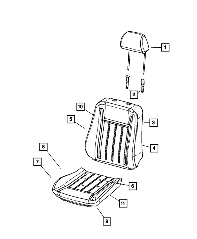 1DS941D1AA - Interior Trim: Headrest Sleeve for Mopar Image