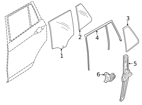 Glass - Rear Door for 2013 BMW X1 #0