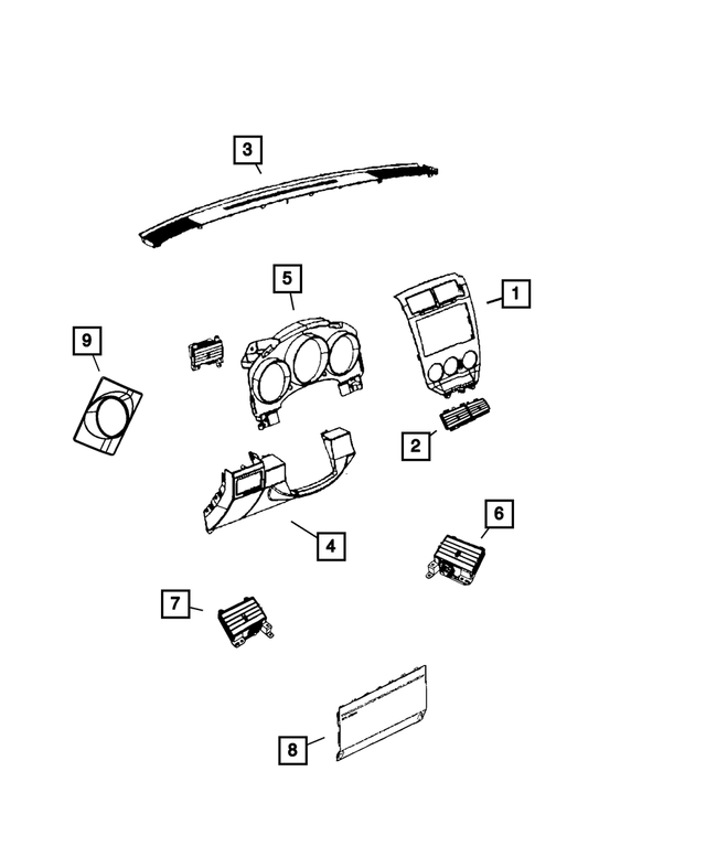 YD501V6AE - : A/C Outlet Bezel for Mopar Image