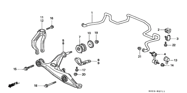 Front Lower Arm (2) for 2000 Honda Civic #0