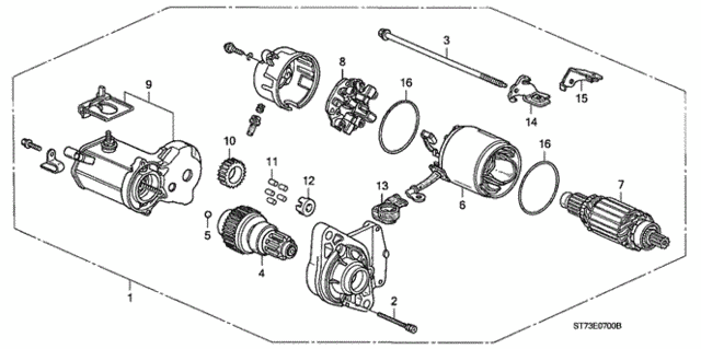 Starter Motor (Denso) for 1995 Acura Integra #0