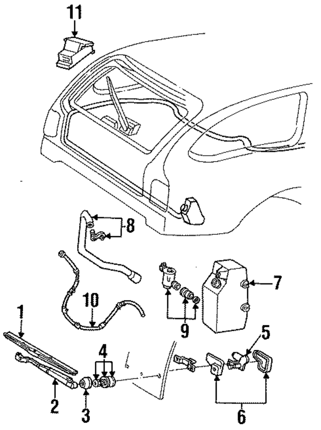 E6DZ17526B - Body: Wiper Arm for Ford Image