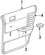 4549154 - Body: Rear Door Trim for Chrysler: LeBaron | Dodge: Spirit Image