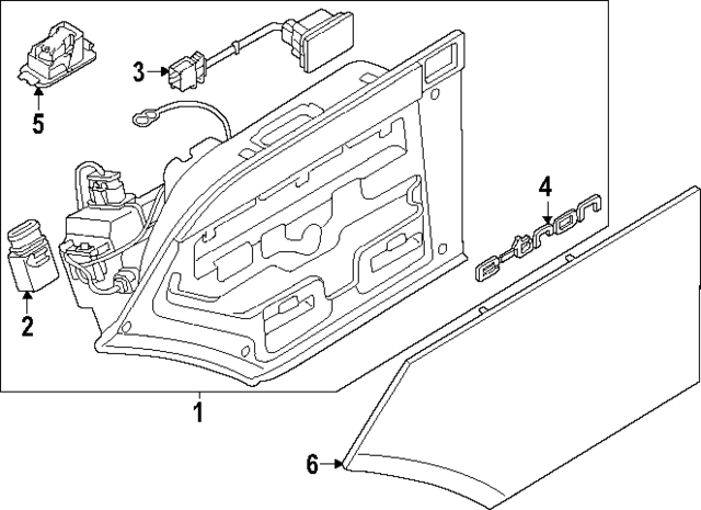 4KE810001B - Body: Pocket Assembly Connector for Audi Image