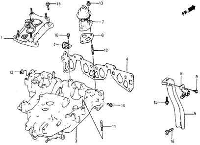 Intake Manifold for 1984 Honda Wagovan #0