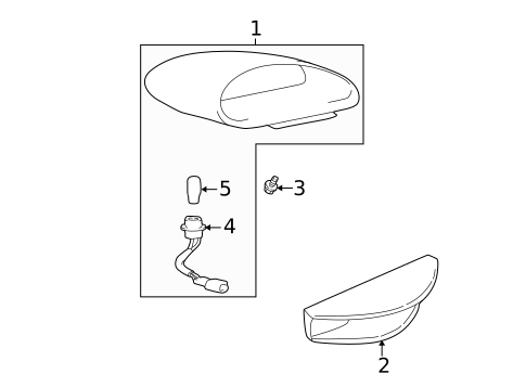 High Mounted Stop Lamp for 2003 Hyundai Accent #0