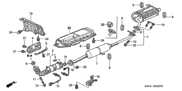 Exhaust Pipe - Muffler for 2003 Honda CR-V #0