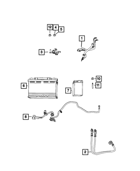 Battery, Battery Tray and Cables for 2023 Jeep Wrangler #9