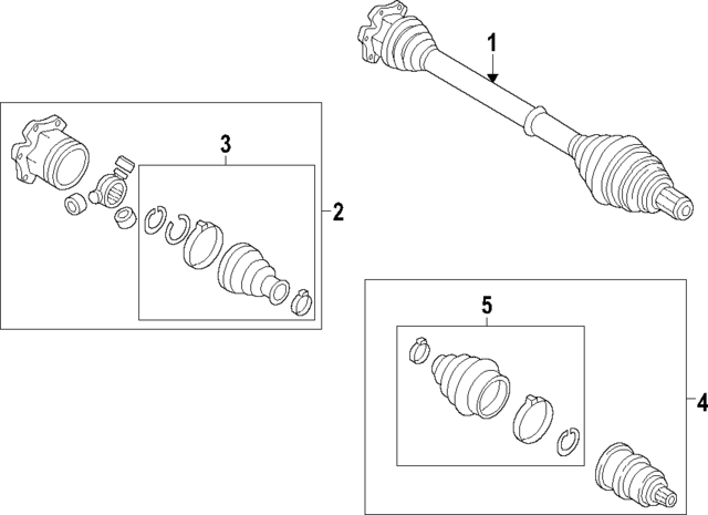 8B3407271B - Front Drive Axle: Axle Assembly for Audi Image