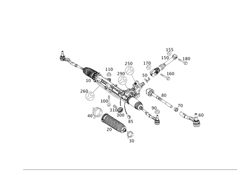 Steering Gear for 2008 Mercedes-Benz C350 #0