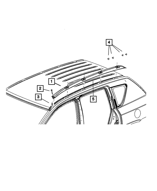 « 5303806AD –  : Galerie De Toit Longeron Lateral, Côté Droit pour Mopar Image »