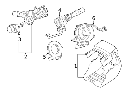 Shroud, Switches & Levers for 2012 Lexus IS350 #0
