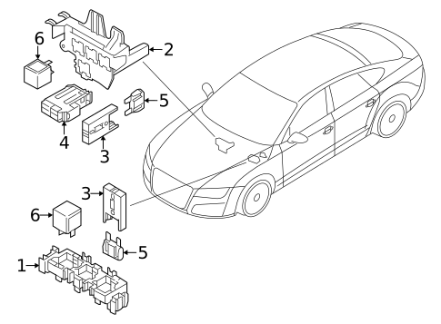 Fuse & Relay for 2015 Audi RS7 #1