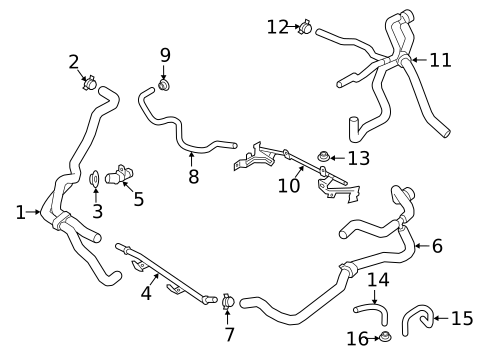 Hoses & Lines for 2023 Volkswagen Atlas #1