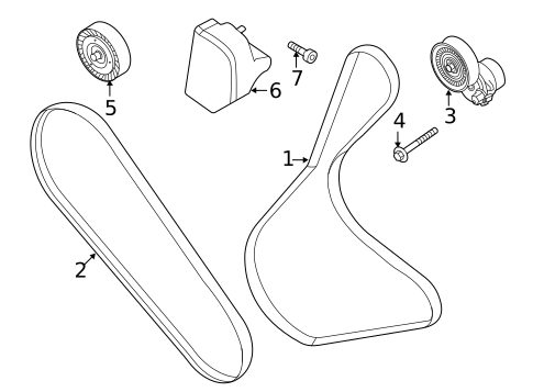 Belts & Pulleys for 2021 Lincoln Corsair #0