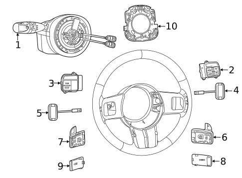 Shroud, Switches & Levers for 2015 Dodge Challenger #0