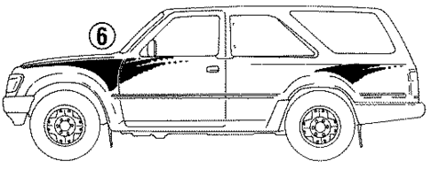 Stripe Tape for 1991 Toyota 4Runner #3