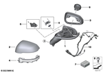 51165A67653 - : Exterior Mirror Without Add-Ons Left for BMW Image