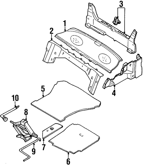 Interior Trim - Rear Body for 1999 Mercury Tracer #0