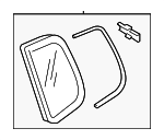 5N0845041NVB - : Quarter Glass for Volkswagen: Tiguan, Tiguan Limited Image