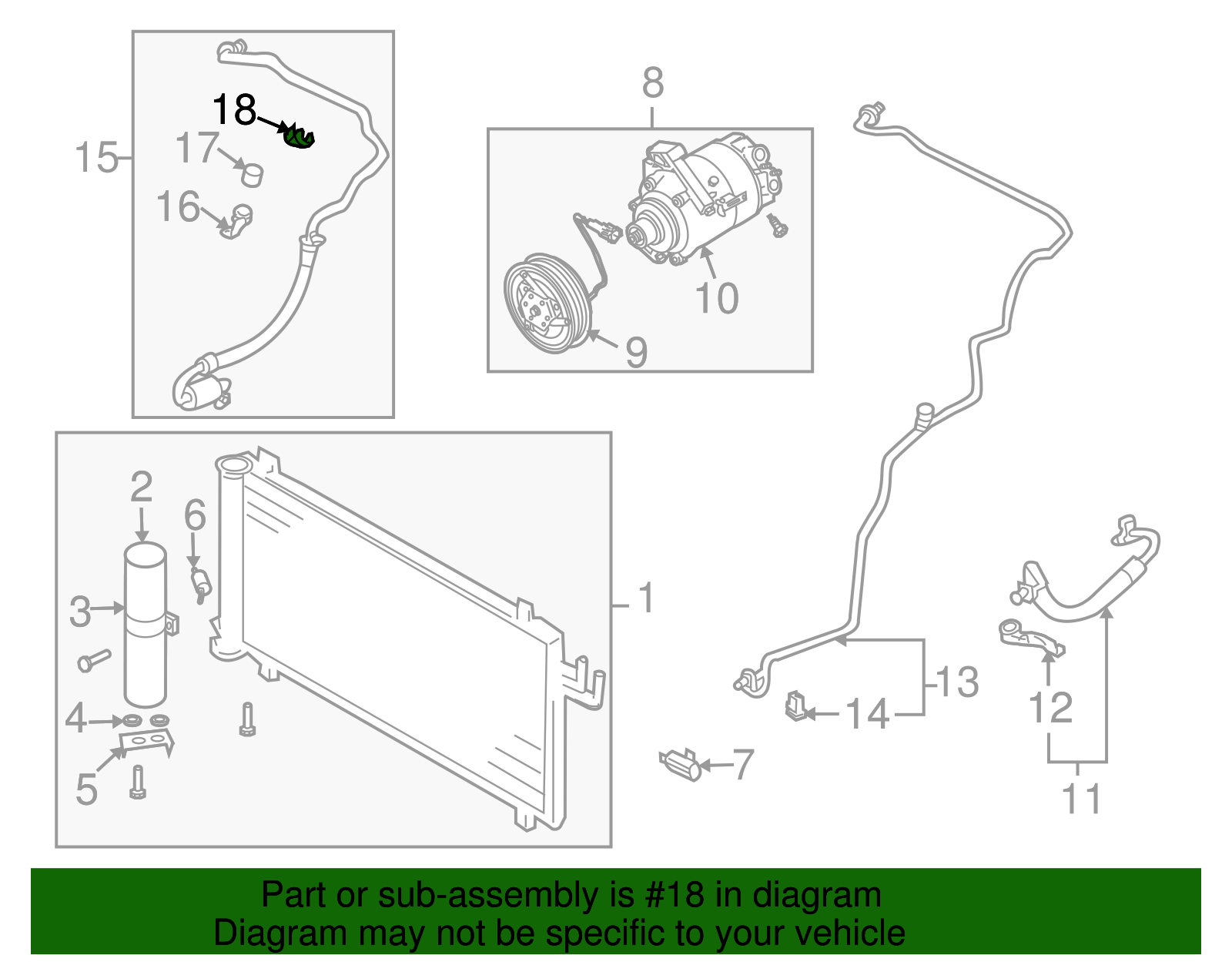Return Line Assembly Clip - Nissan (92551-AM600)