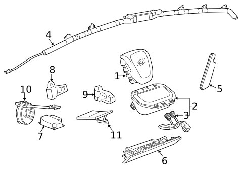 Air Bag Components for 2014 Chevrolet Volt #0