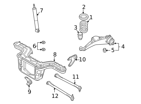 Rear Suspension for 2003 Mazda Tribute #2