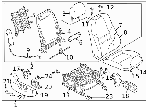 Passenger Seat Components for 2017 Mazda CX-9 #0