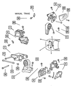 4573775 - Engine Mounting: Engine Mount Support, Left for Mopar Image