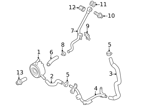 Oil Cooler for 2013 Nissan Murano #0