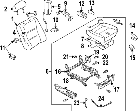 Front Seat Components for 2002 Mazda Millenia #0