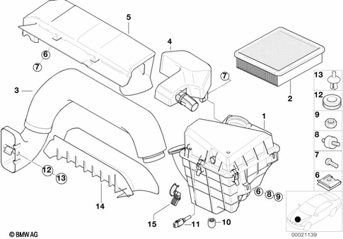 Intake Muffler for 1995 BMW 318is #0