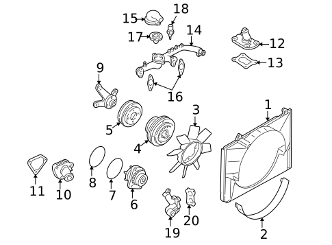Thermostat & Housing for 2002 INFINITI QX4 #0