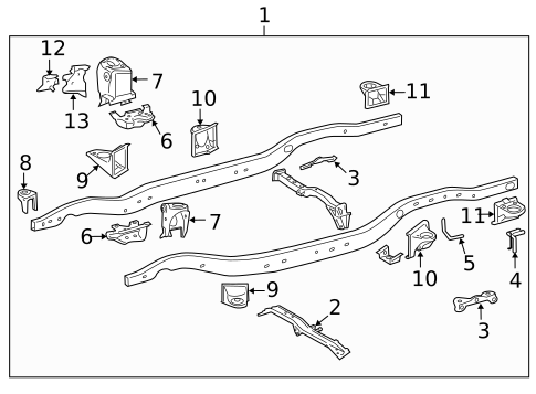 Frame & Components for 2008 Lexus LX570 #1